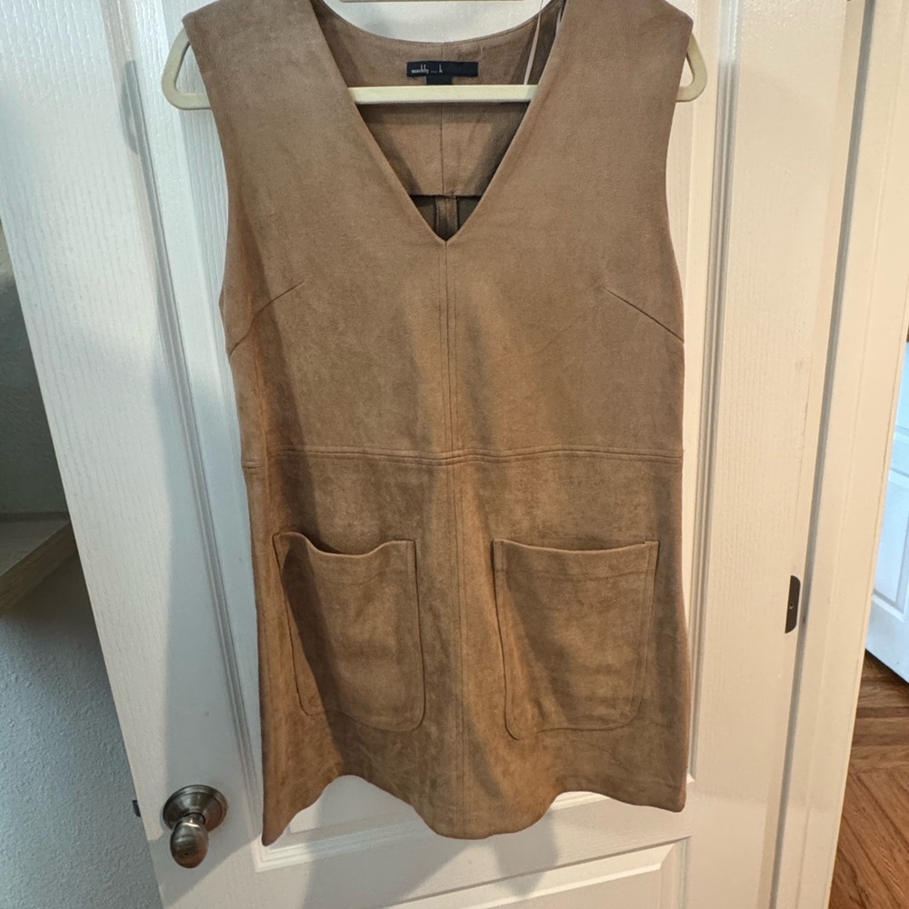 Tan Suede Sleeveless Dress